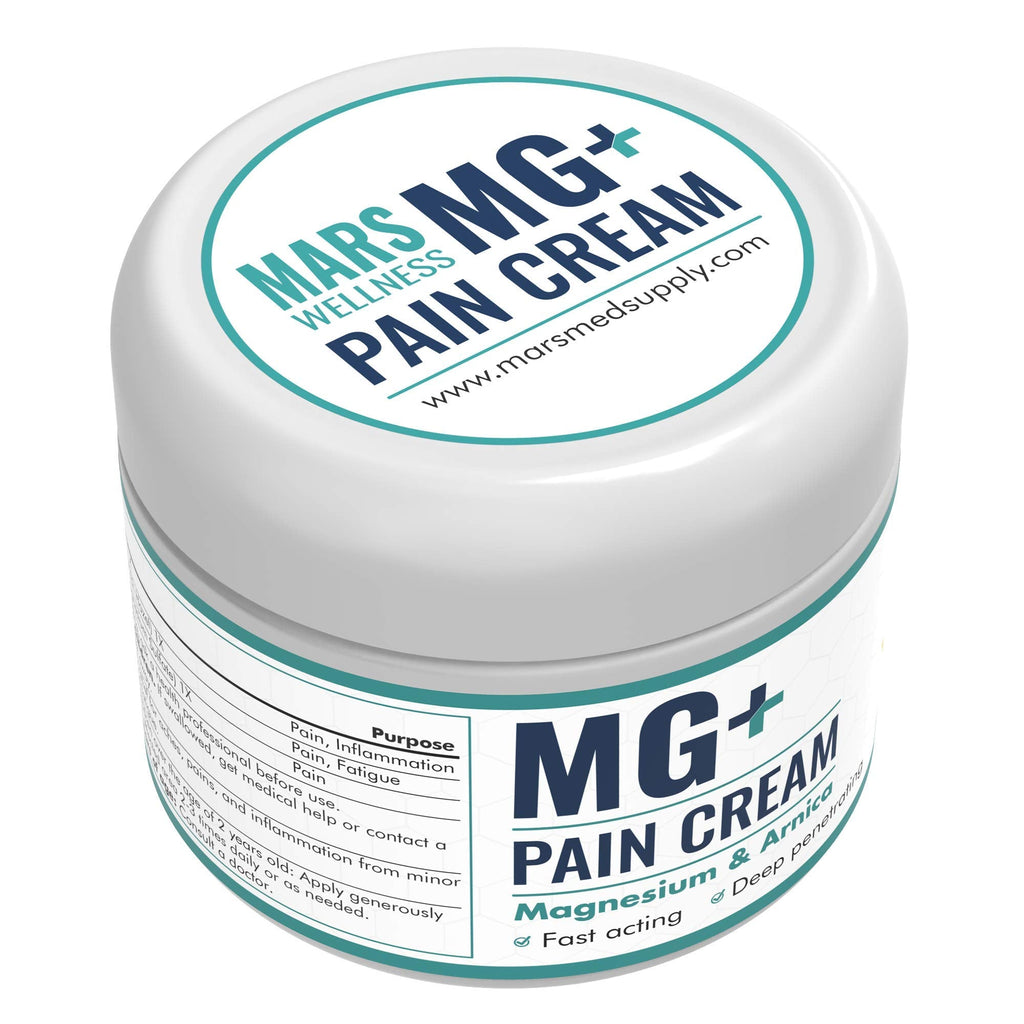Mars Wellness MG+ Magnesium Cream Pain Relief - Extra Strength Arnica, 4 oz Tub