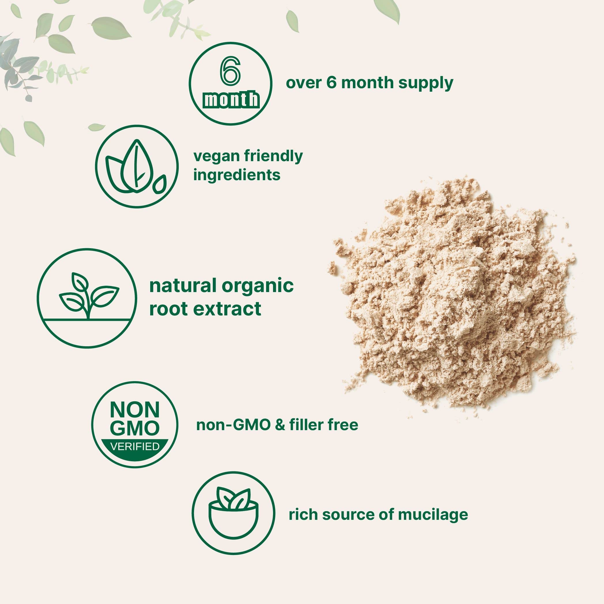 Organic Marshmallow Root Powder 8 oz - Filler-Free, Non-GMO, Vegan | Micro Ingredients