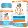 MaryRuth Organics Calcium with D3 & K2 Gummies – 60 Count (2-Month Supply), Vegan, Non-GMO, Gluten Free