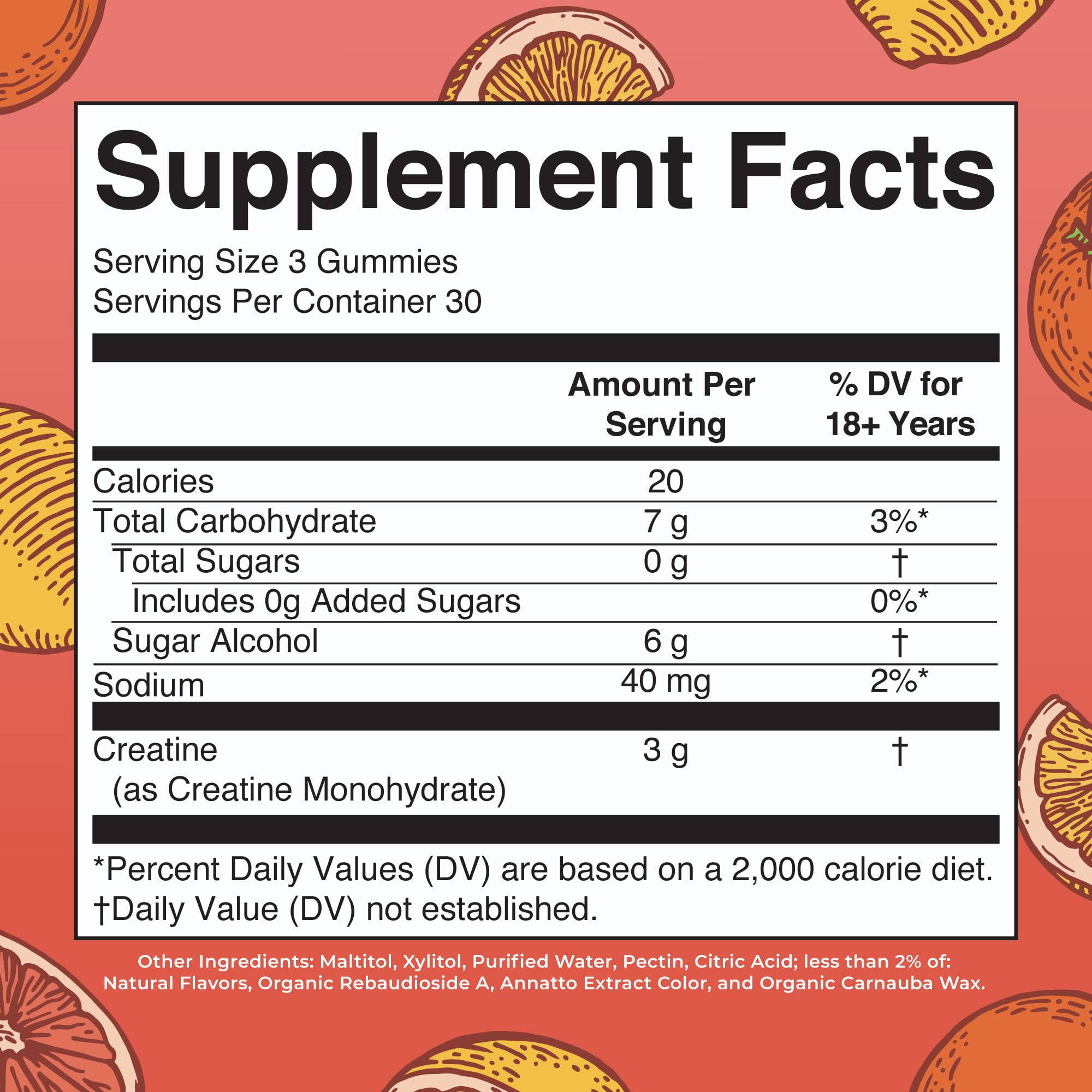 MaryRuth Organic Creatine Gummies – 3g per Serving, Vegan & Sugar Free, Tangerine Citrus