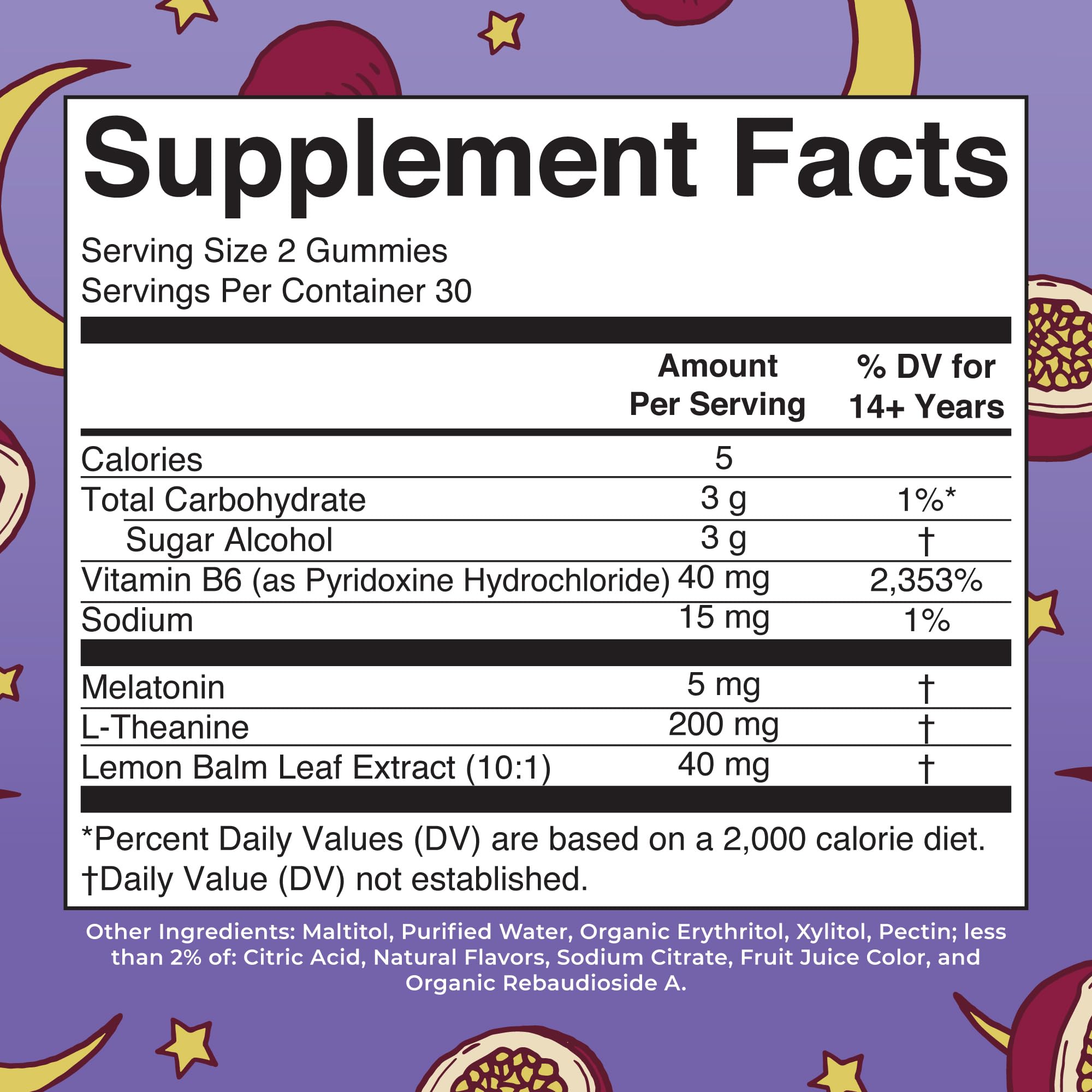MaryRuth Organics Melatonin 5mg Sleep Gummies with L-Theanine – Lemon Balm, B6, Sugar-Free, Vegan, Non-GMO, Gluten Free | 60 Count