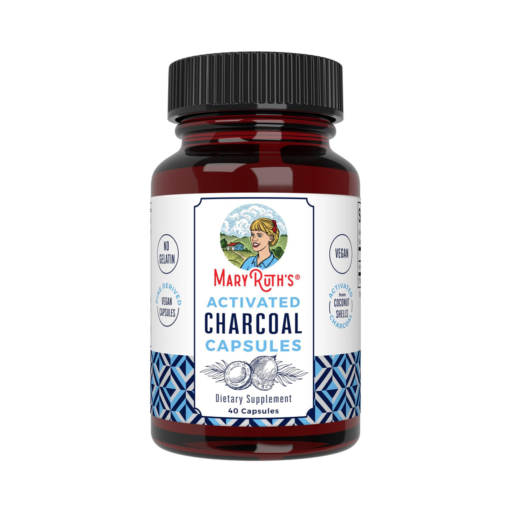 MaryRuth Organics Activated Charcoal Capsules – Vegan, Non-GMO, Gluten Free (40 Count)
