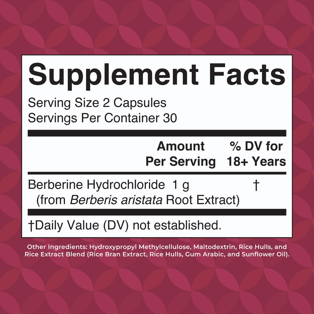 MaryRuth Organics Berberine 1000 mg – 30 Servings | Vegan Capsules