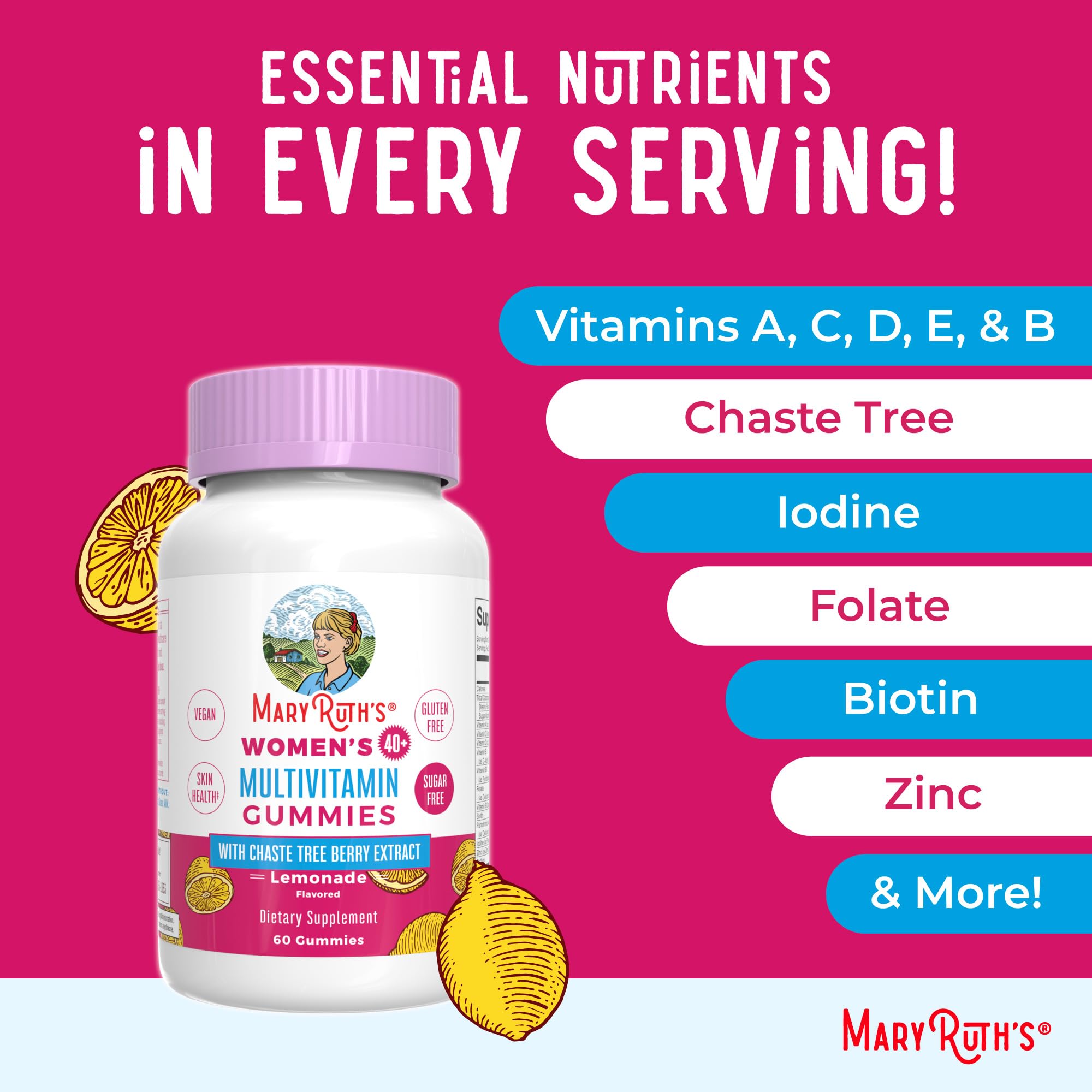 MaryRuth Organics Sugar Free Vegan Vitamin Gummy – Immune Support (60 Count)