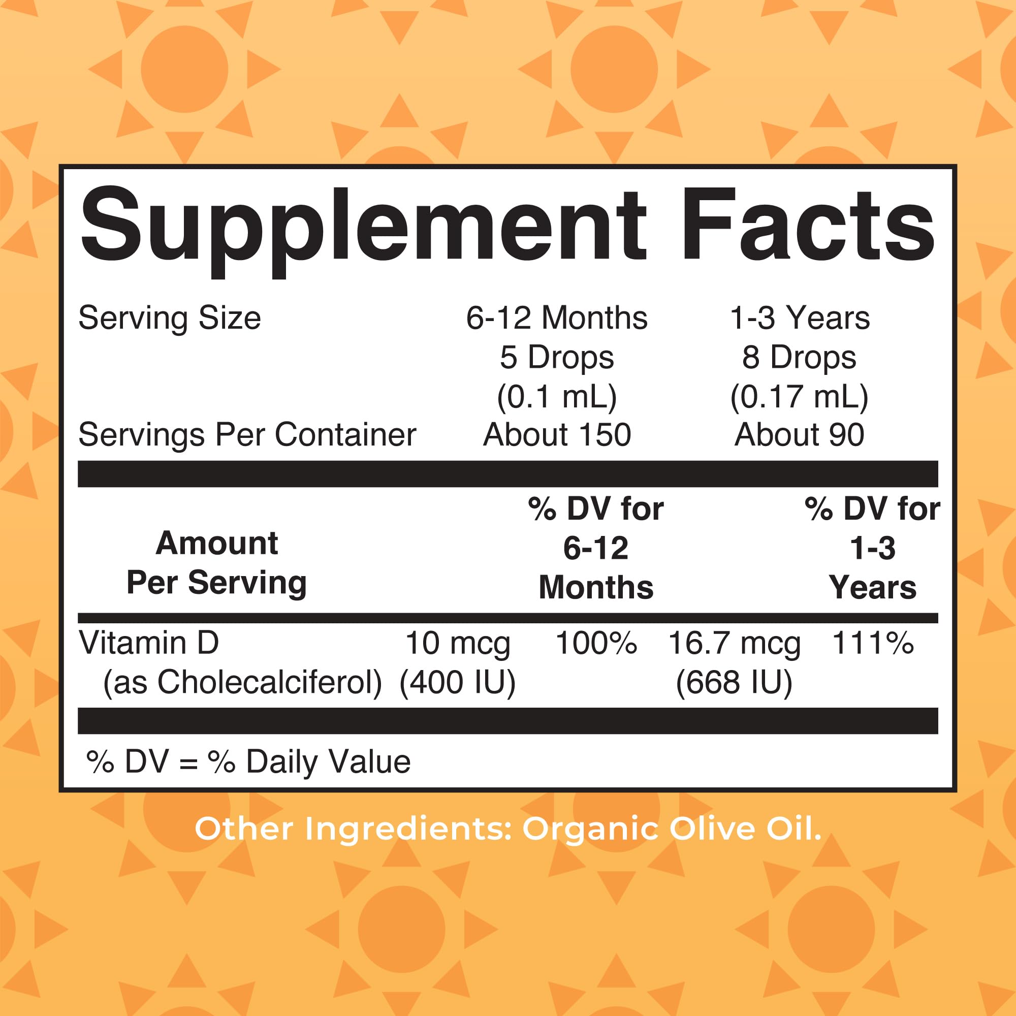 MaryRuth Organics USDA Organic Vitamin D Drops D3 for Infants & Toddlers | Sugar Free, Gluten Free, Non-GMO