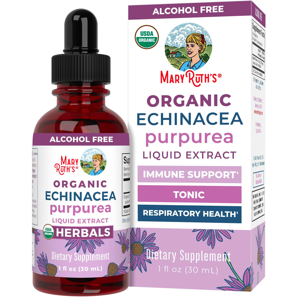 MaryRuth Organics Echinacea Purpurea Liquid | Immune Support Drops | USDA Organic | 1 Fl Oz