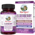 MaryRuth Organics Elderberry Vitamin C Chewable Tablets – Immune Support – 90 Servings – Gluten Free | Non-GMO