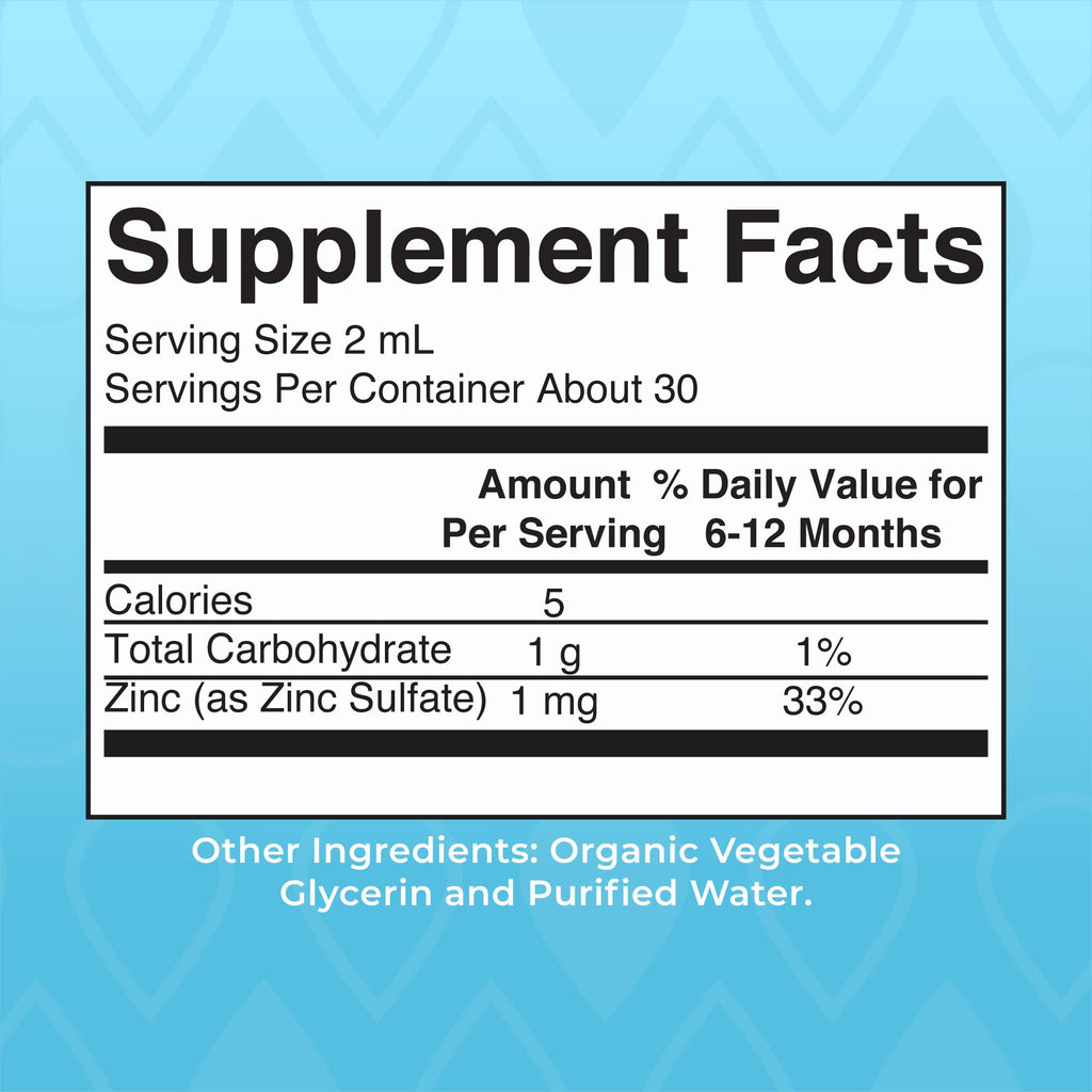 MaryRuth Organics Infant Ionic Zinc Drops – Zinc Sulfate for Immune Support | 6-12 Months | 2 fl oz
