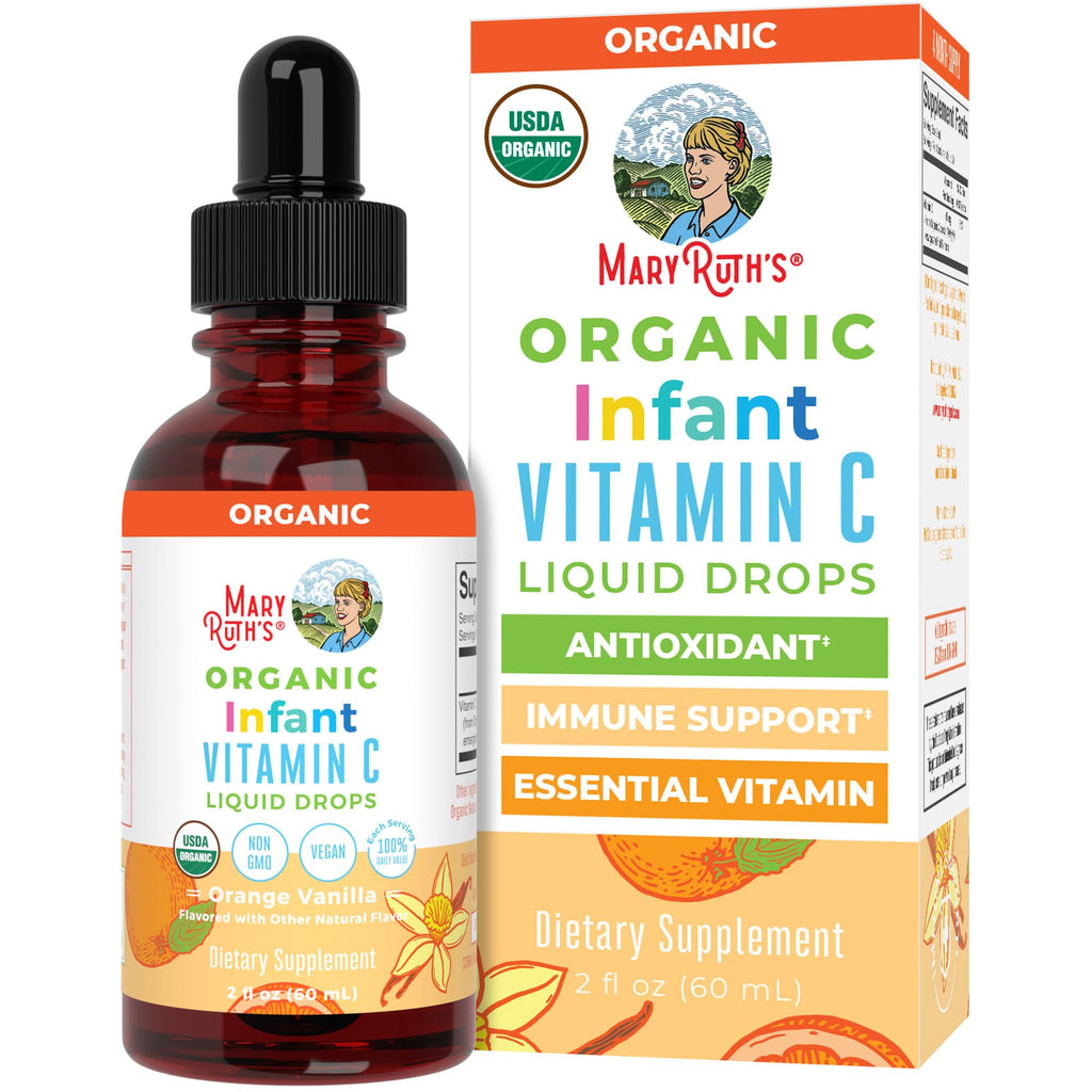 MaryRuth Organics Infant Vitamin C Drops – 2 oz | USDA Organic, Vegan, Non-GMO