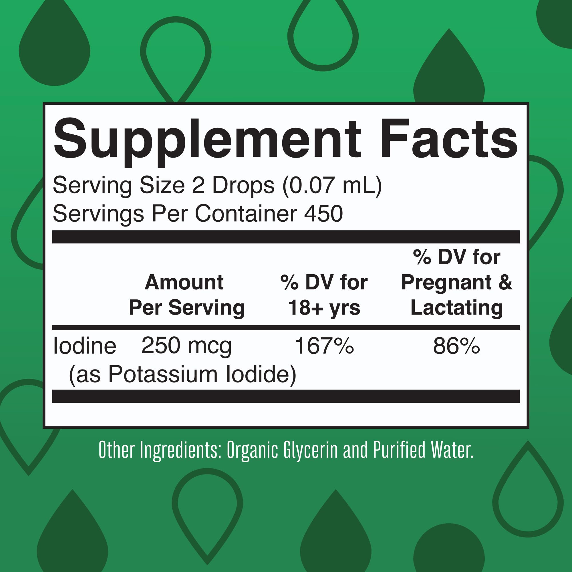 MaryRuth Organics Iodine Liquid Drops | Potassium Iodide, 1oz, 450 Servings, 1-Year Supply | Thyroid Health, USDA Organic, Vegan, Non-GMO, Gluten Free