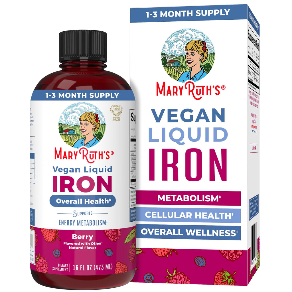 MaryRuth Organics Iron Supplement for Women Men & Kids | Liquid Iron