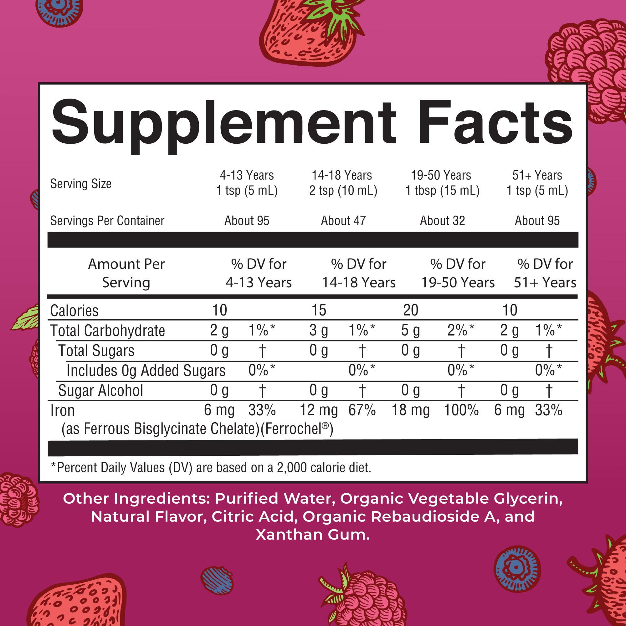 MaryRuth Organics Iron Supplement for Women Men & Kids | Liquid Iron