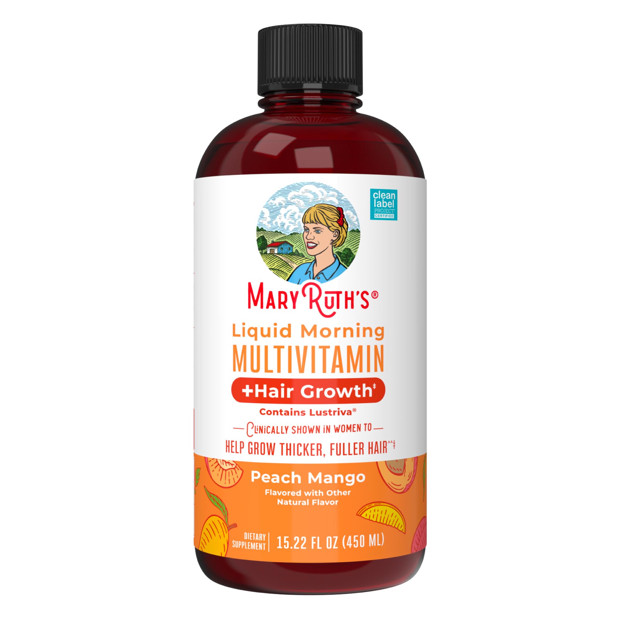 MaryRuth Organics Liquid Multivitamin + Hair Growth | Biotin 10000mcg | Lustriva for Thicker Hair