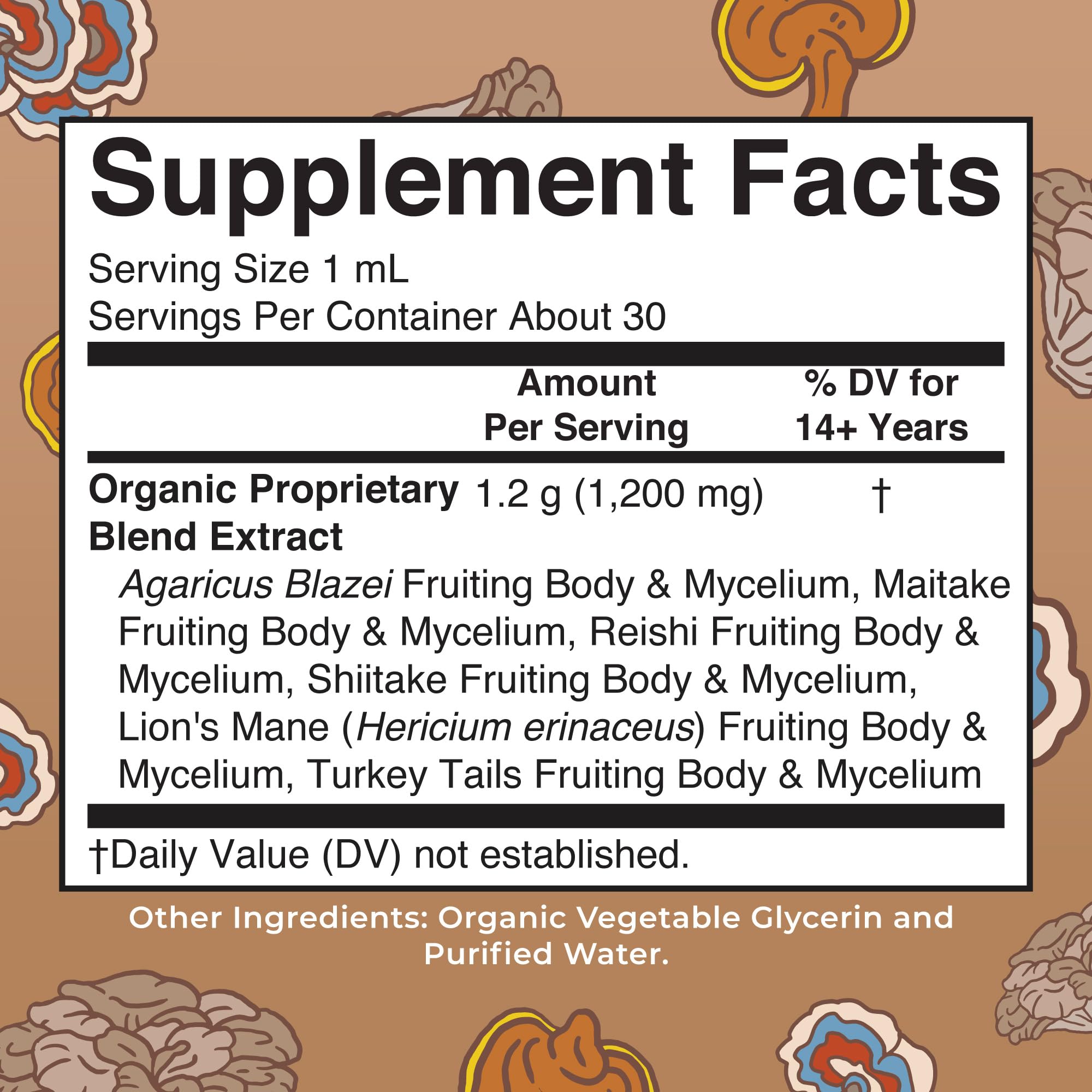 MaryRuth Organics Mushroom Complex – Vegan Liquid Drops (30 Servings)