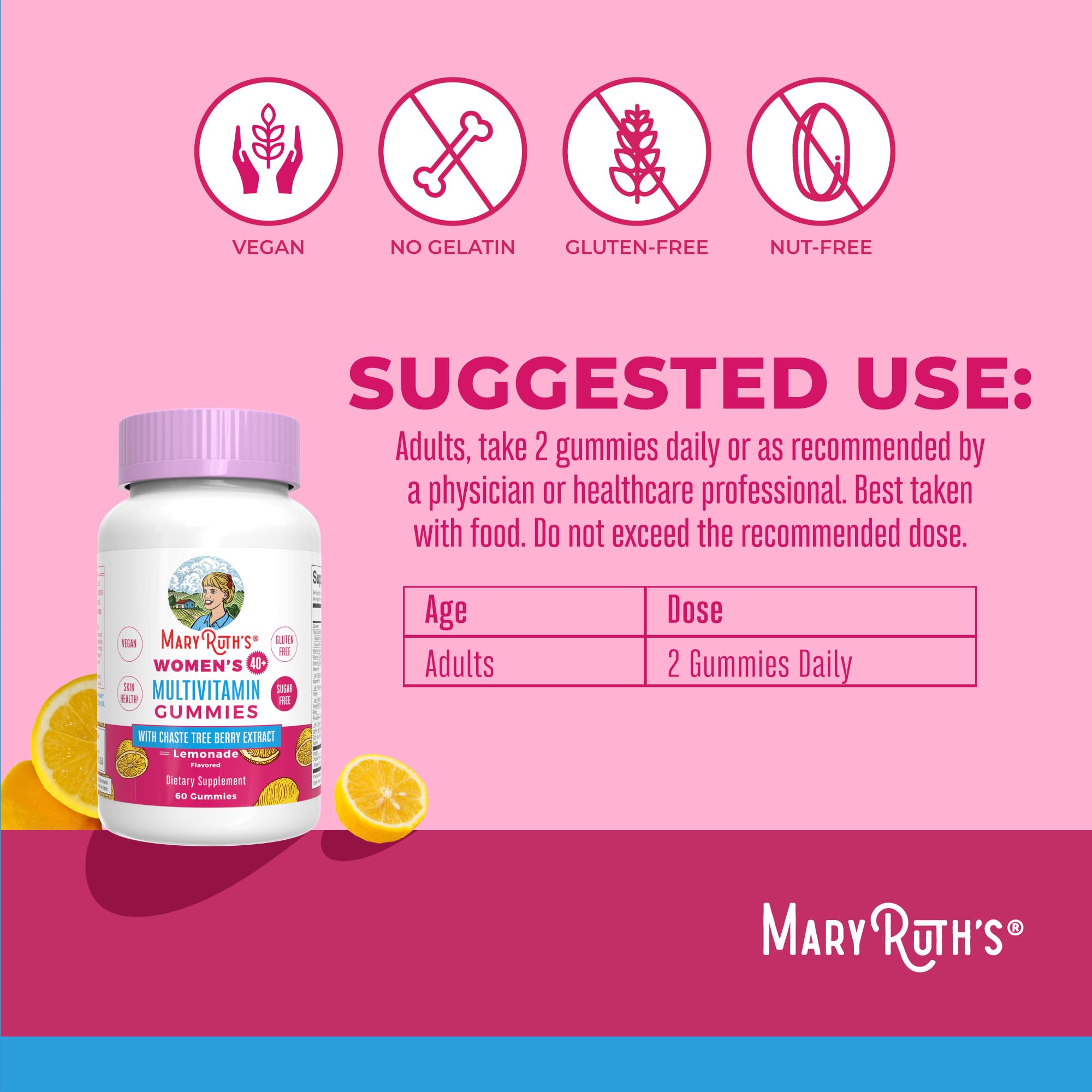 MaryRuth Organics Sugar Free Vegan Vitamin Gummy – Immune Support (60 Count)