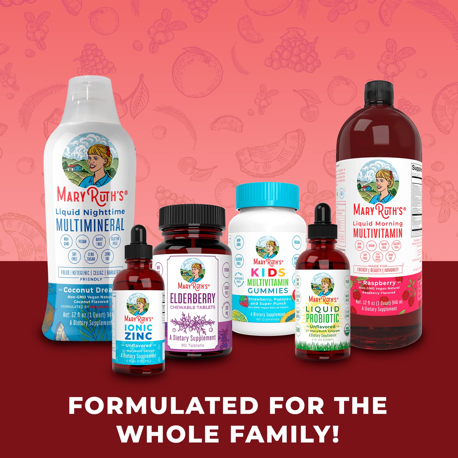 MaryRuth Organics Prenatal & Postnatal Omega-3 Liquid Drops - 800 mg DHA per Serving | 2 oz