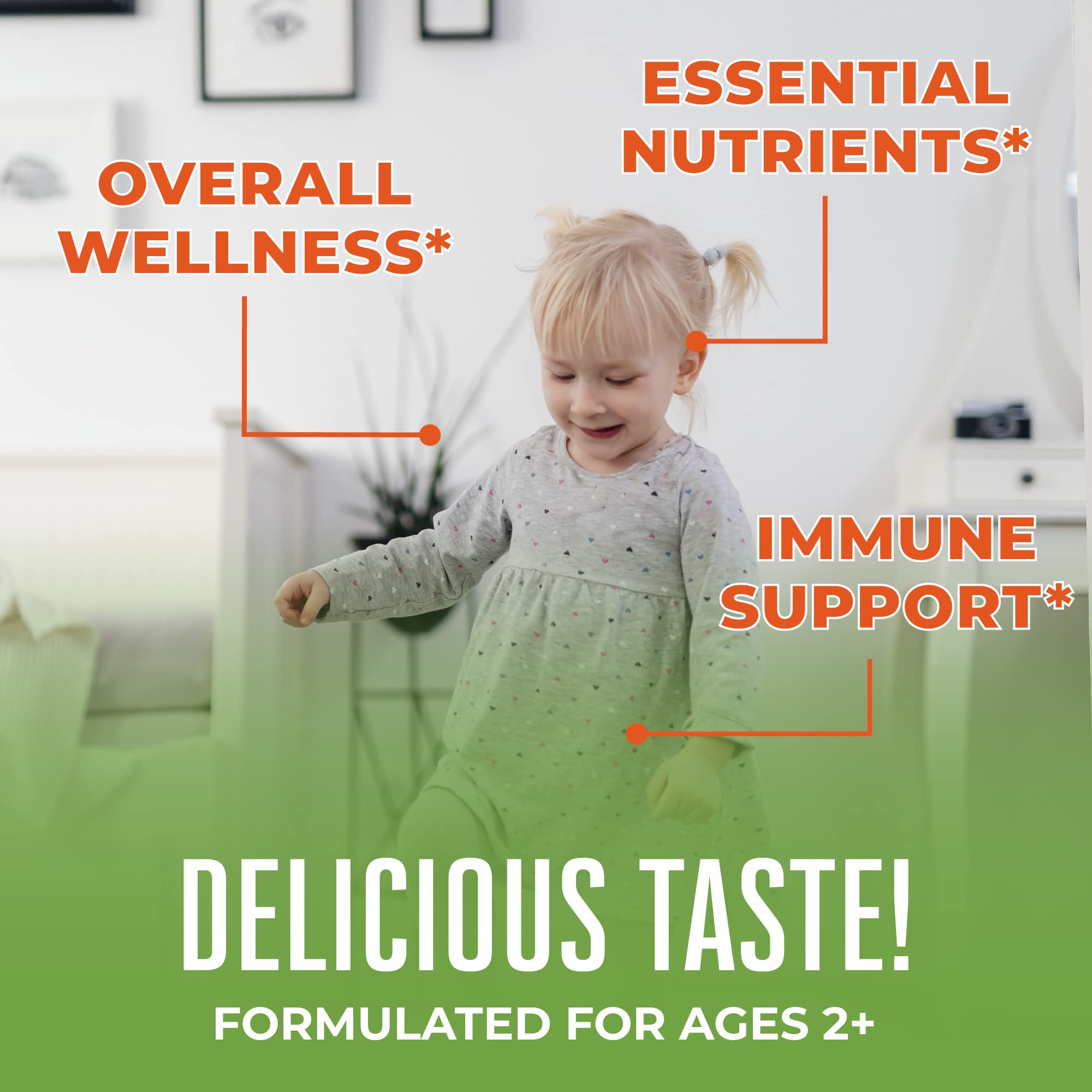 MaryRuth Organics Toddler Multivitamin Gummies – Sugar Free, Vegan, 60 Count