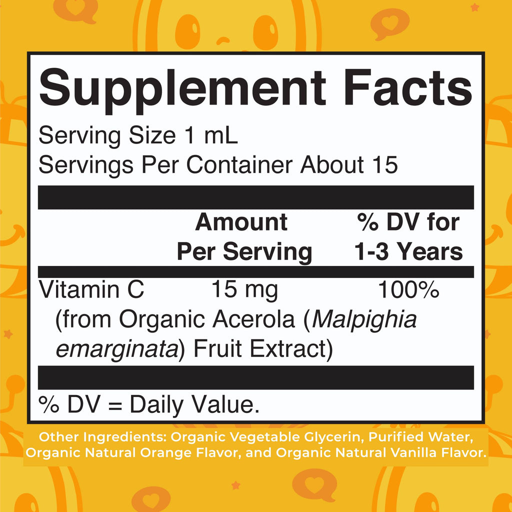 MaryRuth Organics Toddler Vitamin C Drops – USDA Organic Vitamin C Liquid for Ages 1-3 | Immune Support, Vegan & Non-GMO | 15 Servings