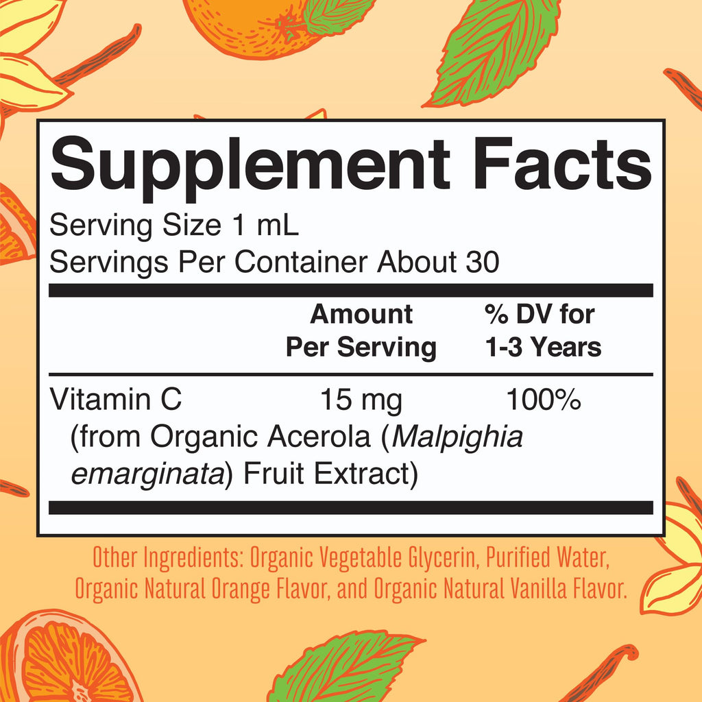 MaryRuth Organics Toddler Vitamin C Drops | USDA Organic Vitamin C for Ages 1-3 | Immune Support & Overall Health | Vegan | Non-GMO | Gluten Free | 30 Servings