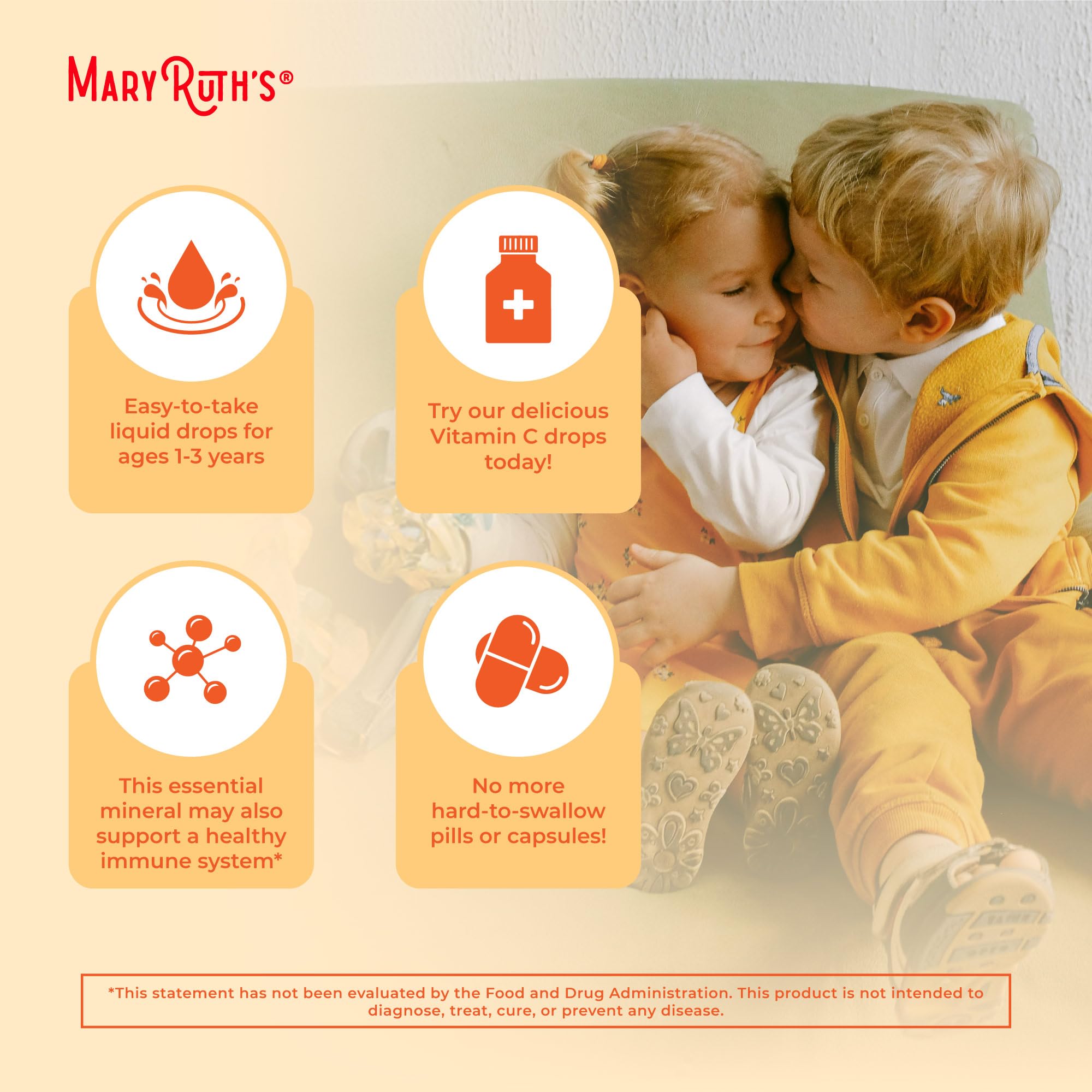 MaryRuth Organics Toddler Vitamin C Drops | USDA Organic Vitamin C for Ages 1-3 | Immune Support & Overall Health | Vegan | Non-GMO | Gluten Free | 30 Servings