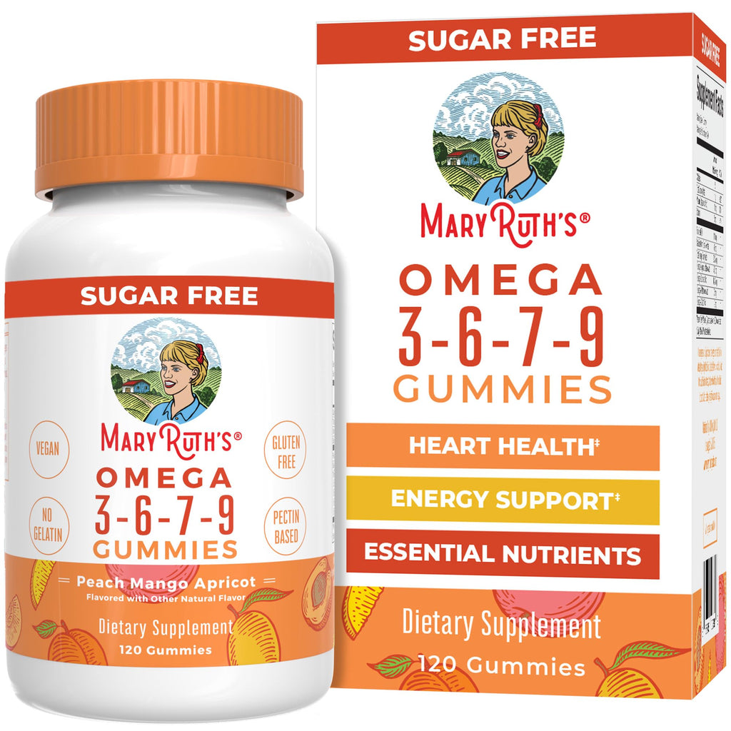 MaryRuth Organics Vegan Omega 3-6-7-9 Gummies – 120 Count | Non-GMO