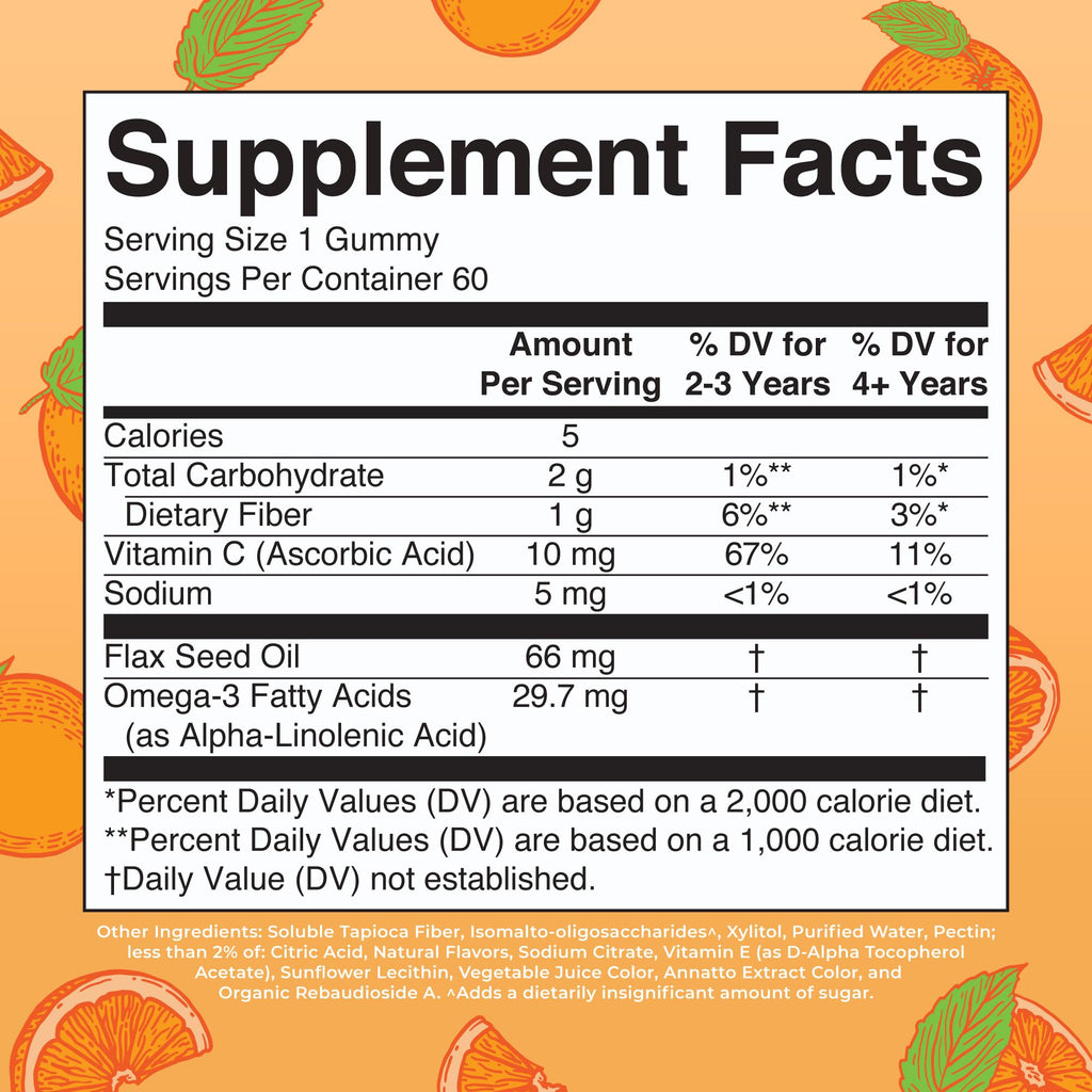 MaryRuth Organics Vegan Omega-3 Gummies for Kids 2+ - Sugar Free, 60 Count