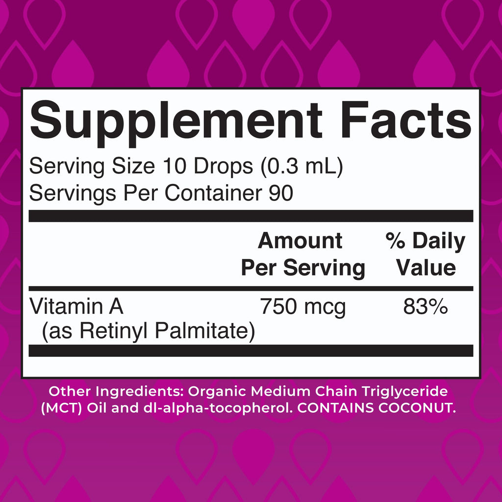 MaryRuth Organics Vitamin A Liquid Drops - 750 mcg per Serving | 1 oz