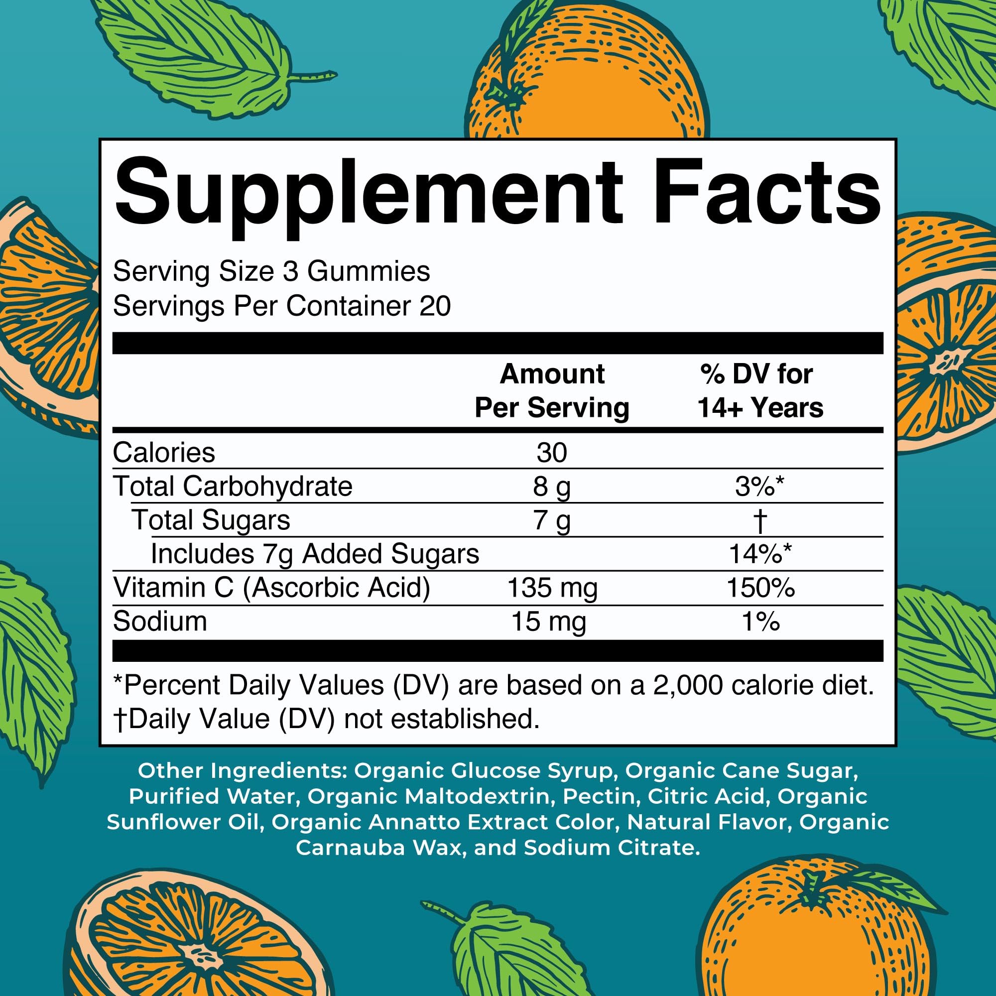 MaryRuth Organics Vitamin C Gummies | USDA Organic - Vegan, Non-GMO - Immune Support & Wellness - Orange Flavor - 60 Count