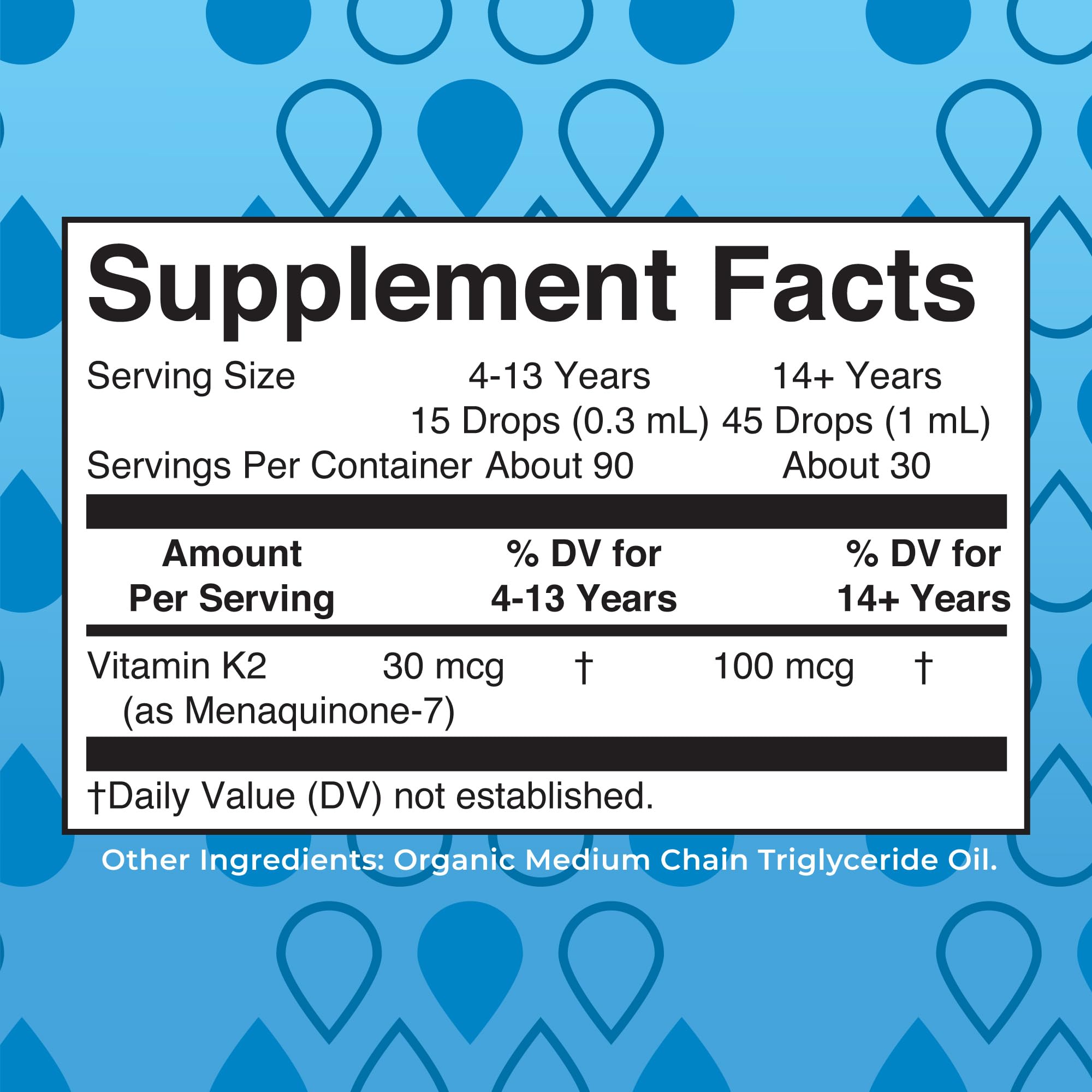 MaryRuth Organics USDA Organic Vitamin K2 MK-7 Liquid Drops – 100 mcg per Serving | Vegan MCT Oil | Bone & Heart Health | 1 oz