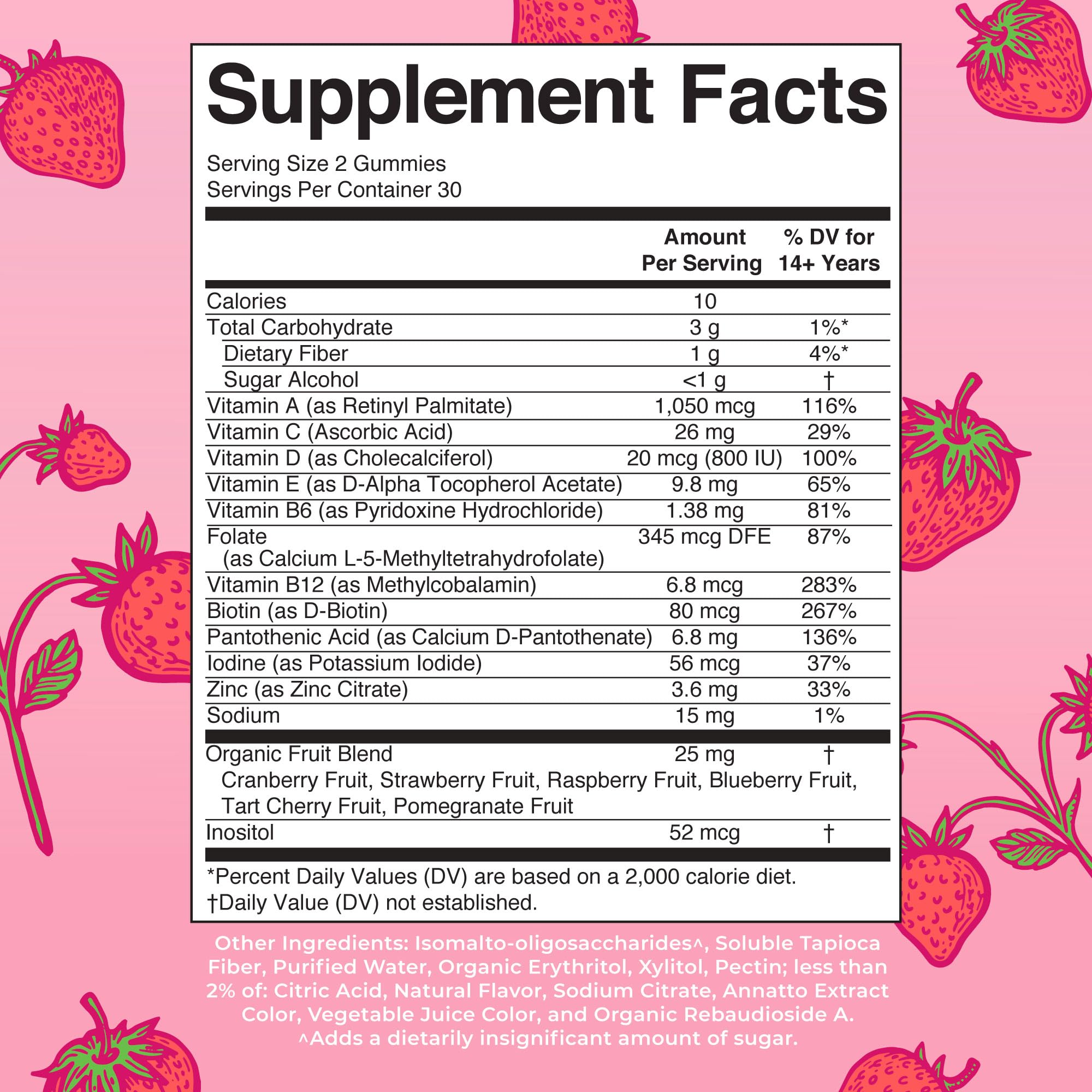 MaryRuth Organics Women's Immune Support Multivitamin Gummies | 60 Count | Vegan, Sugar-Free, Non-GMO | Ages 14+