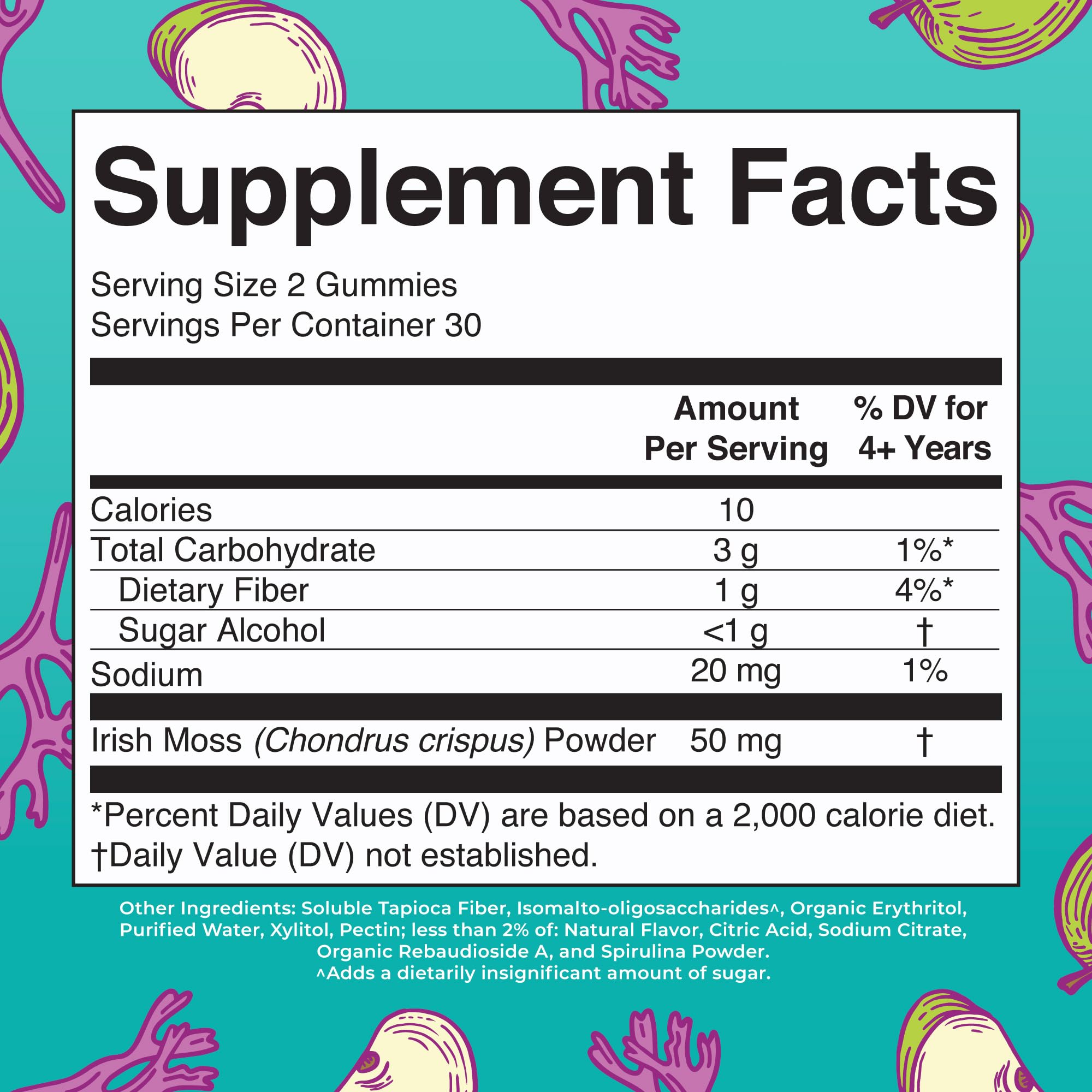 MaryRuth Sea Moss Gummies – Sugar Free, Vegan, Gluten Free | 60 Count