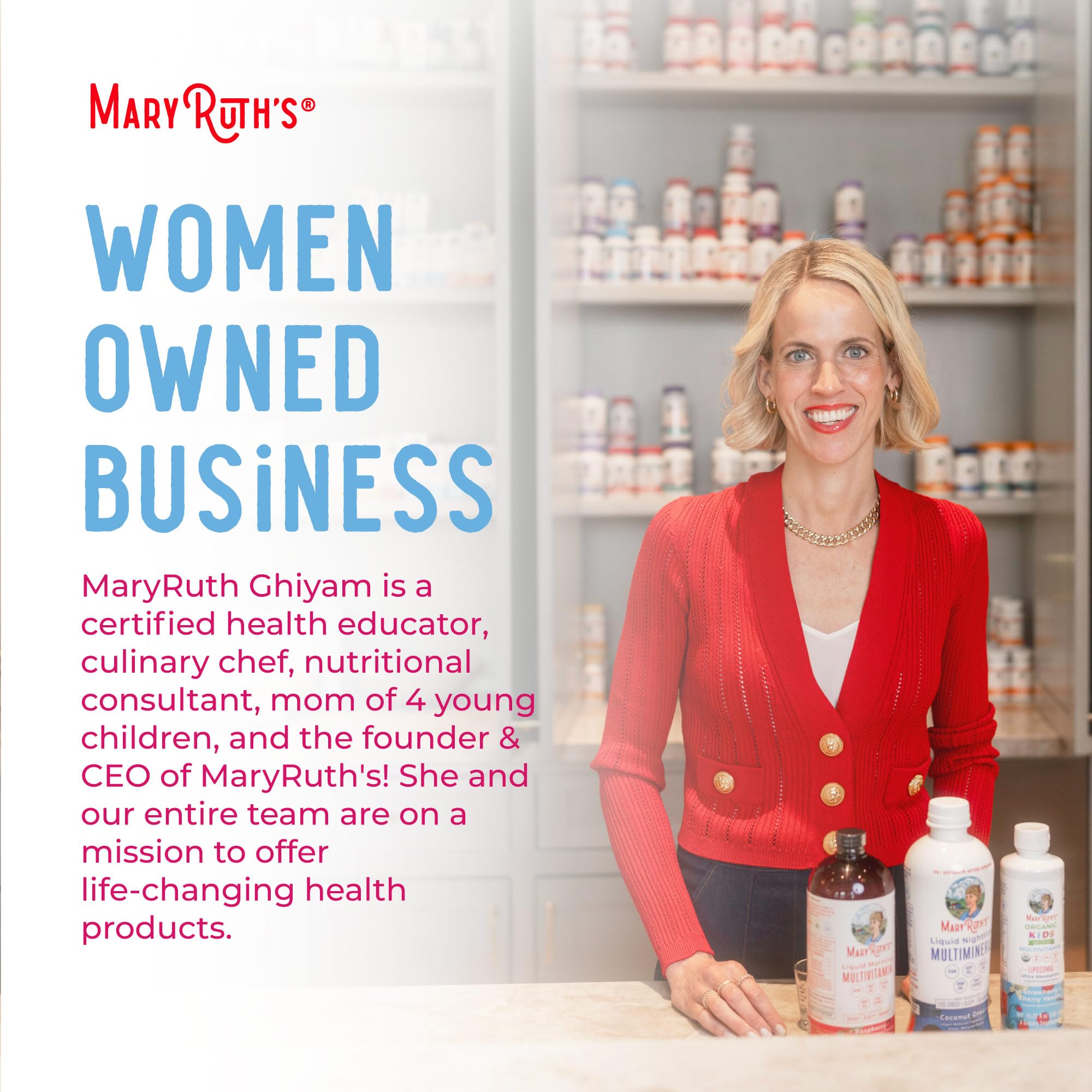 MaryRuth Organics Multivitamin for Women 40+ | Liposomal Immune Support, Energy & Sleep | Vegan & Non-GMO