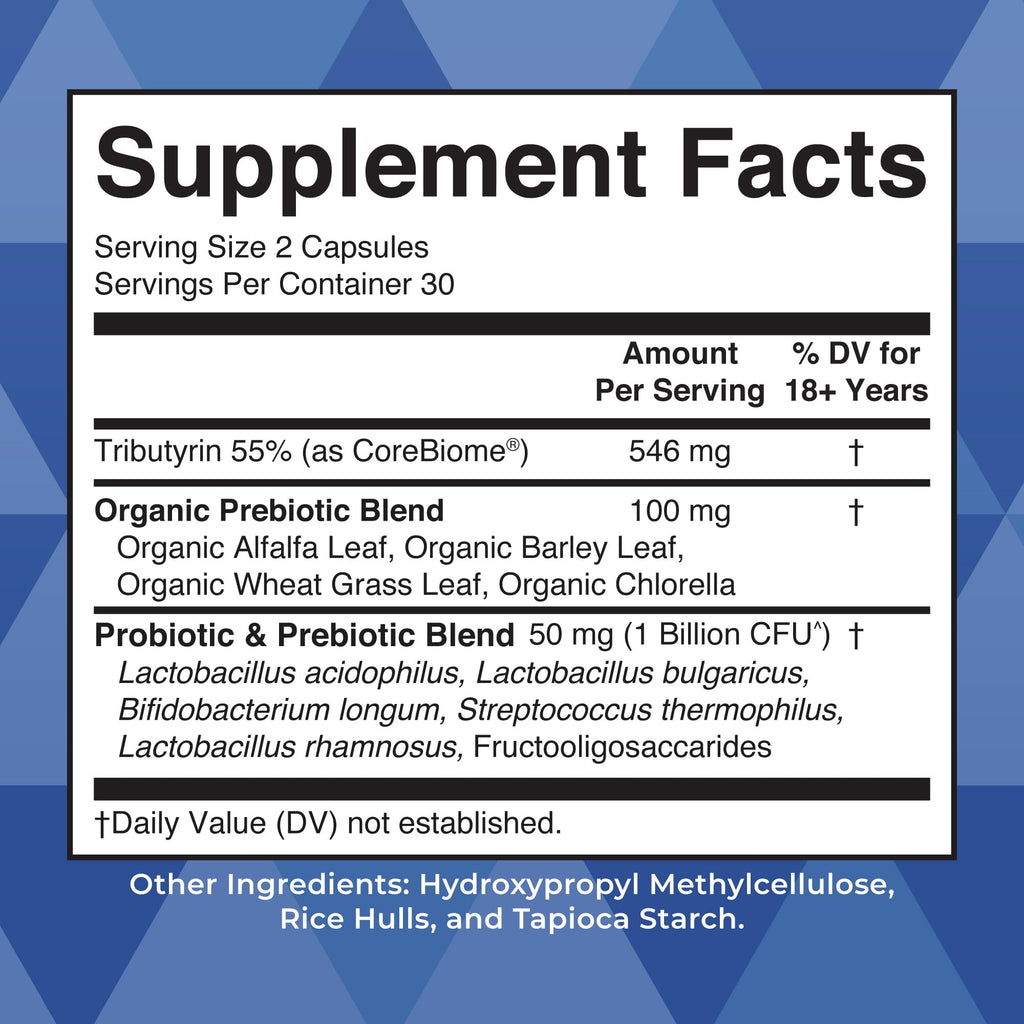 MaryRuth’s Complete Gut Health+ Capsules | 5-Probiotic Blend + Corebiome® Butyrate | Vegan GI Support | 30 Servings