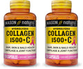Mason Natural 1500mg Collagen with Vitamin C, Biotin & Calcium – 40 Day Supply (Pack of 2)