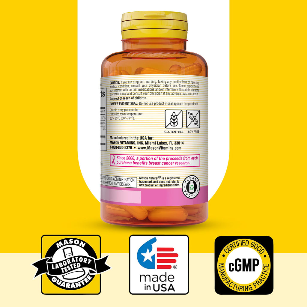 Mason Natural 1500mg Collagen with Vitamin C, Biotin & Calcium – 40 Day Supply (Pack of 2)