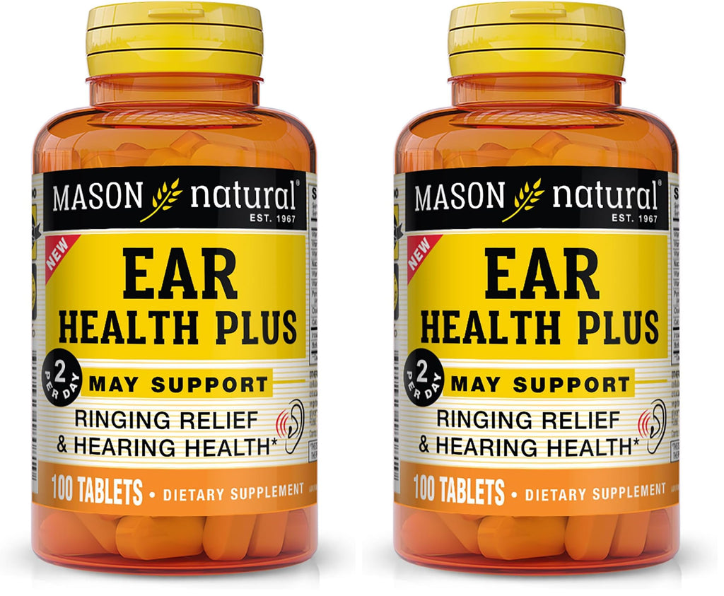 Mason Natural Ear Health Plus with B Vitamins - 50 Day Supply (Pack of 2)