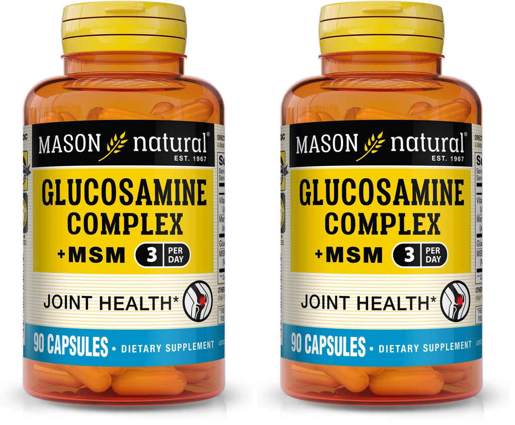 Mason Natural Glucosamine Complex + MSM with Vitamin C (90 Caps x 2)