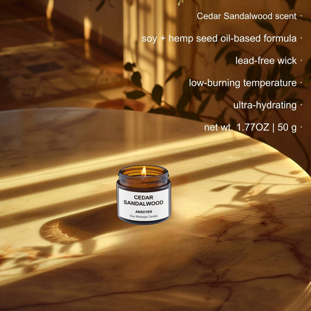 Massage Candle – Soy & Hemp Seed Oil Body Oil & Lotion Candle | Home Spa 1.77 oz