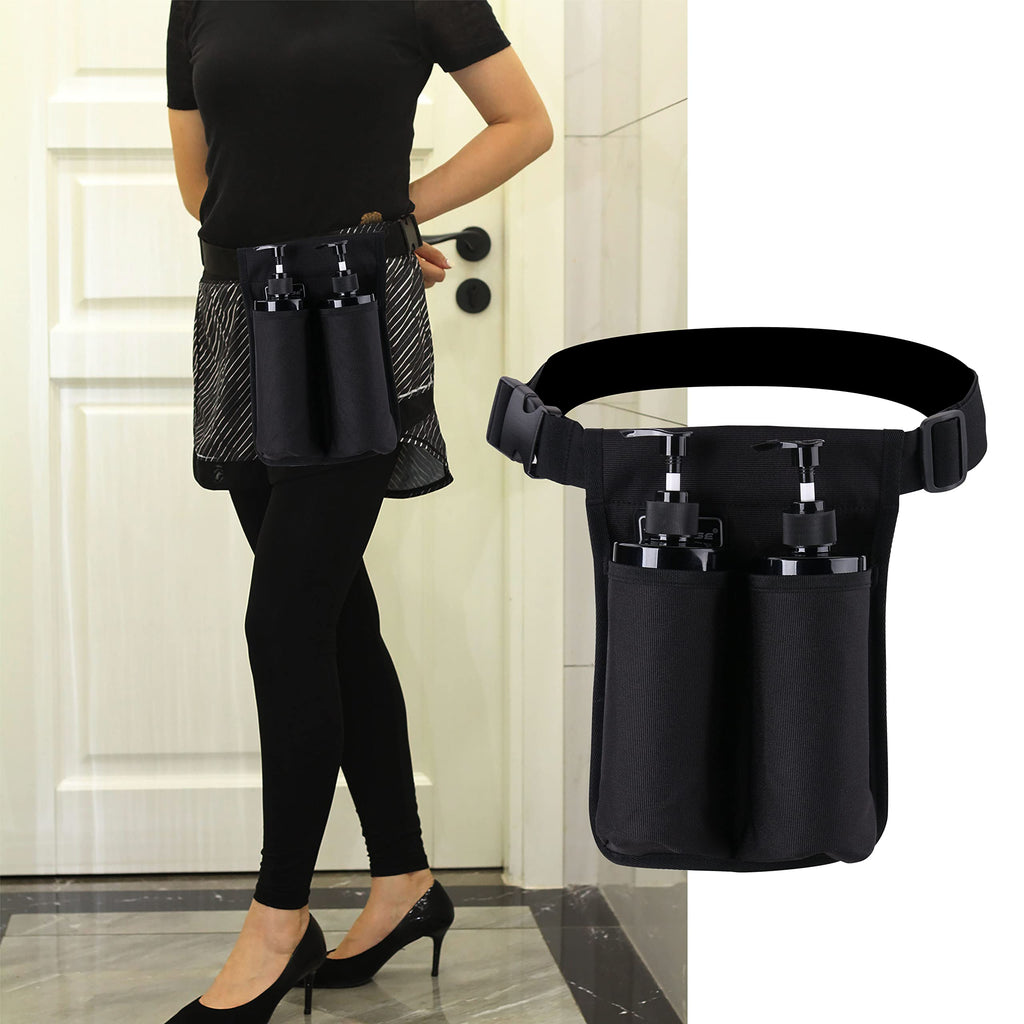 Massage Oil Holster Bag – Portable Massage Bottle Holder for Therapists (Black)