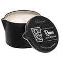 Massaging Oil Candle - Rum Raisin Scent 6.35 oz | Moisturizing Shea Butter Massage Candle