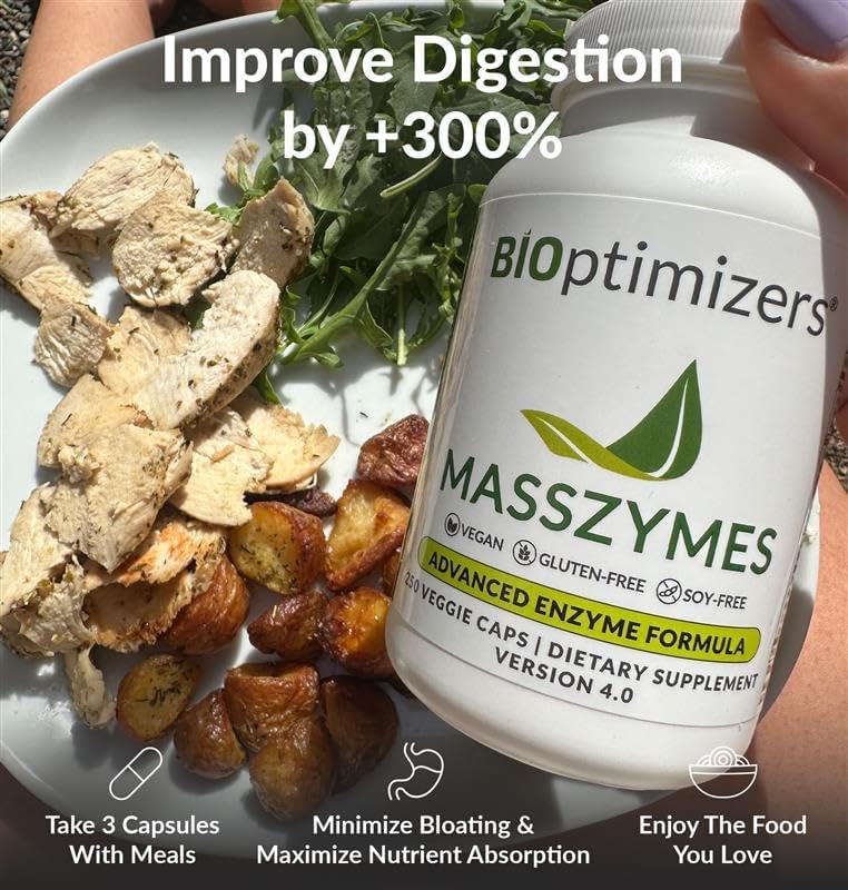 MassZymes - Complete Digestive Enzymes for Gut Health | BIOptimizers