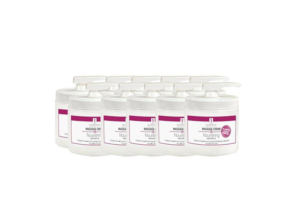 Master Massage SpaMaster Unscented Massage Cream – 16 Oz x10