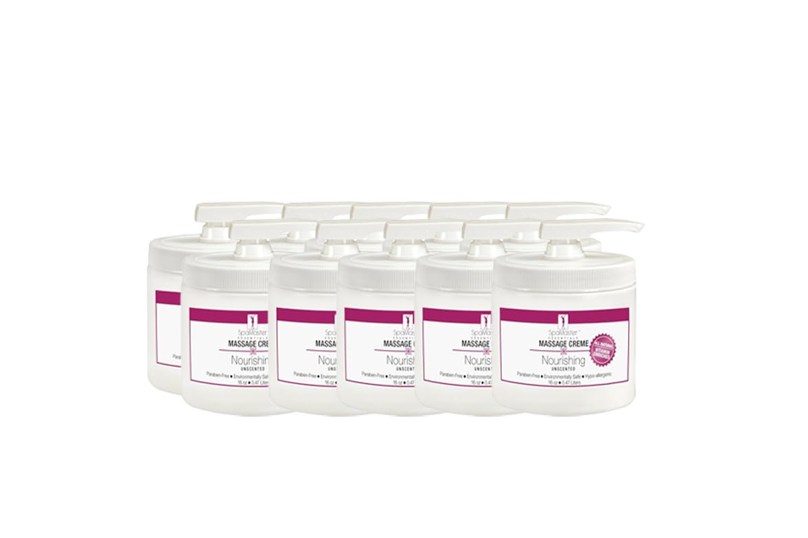 Master Massage SpaMaster Unscented Massage Cream – 16 Oz x10