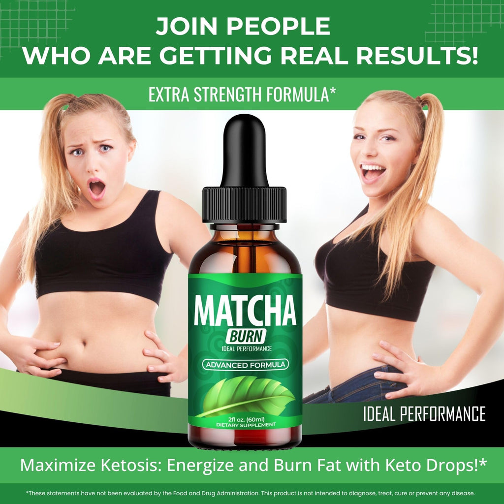 Matcha Burn Drops – Official Maximum Strength Keto Liquid Formula (1 Pack)