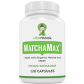 MATCHAMAX Organic Japanese Matcha Capsules | Pure Organic Green Tea Pills for Energy, Calm Focus & Antioxidants | Vegan | 120ct
