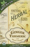 Mate Factor Functional Herbal Blends - Ginger Turmeric with Black Pepper (20 Bags)
