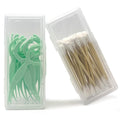 MatFirsmo Cotton Swab Holder for Travel – 2 Pack, Portable Dustproof Case (Clear Plastic)