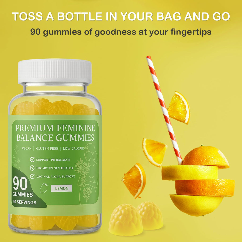 MATOP Premium Feminine Balance Gummies – pH Probiotic for Women, Lemon, Vegan