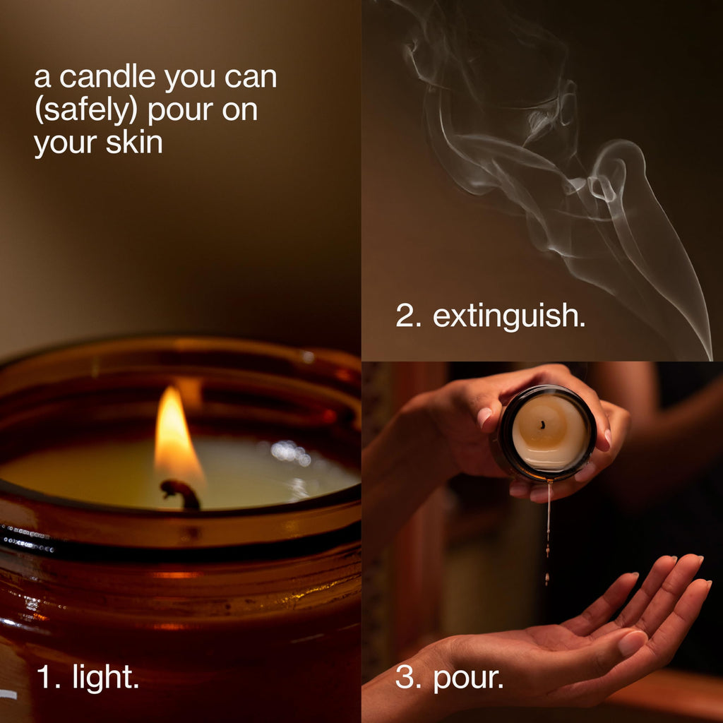 Maude Burn No. 0 - Unscented Jojoba Oil Massage Candle with Hydrating, Skin-Softening Soybean Oil - Paraben, Cruelty + Phthalate-Free Massage Oil Candle - Home + Self Care Gifts for Women & Men (4 oz)
