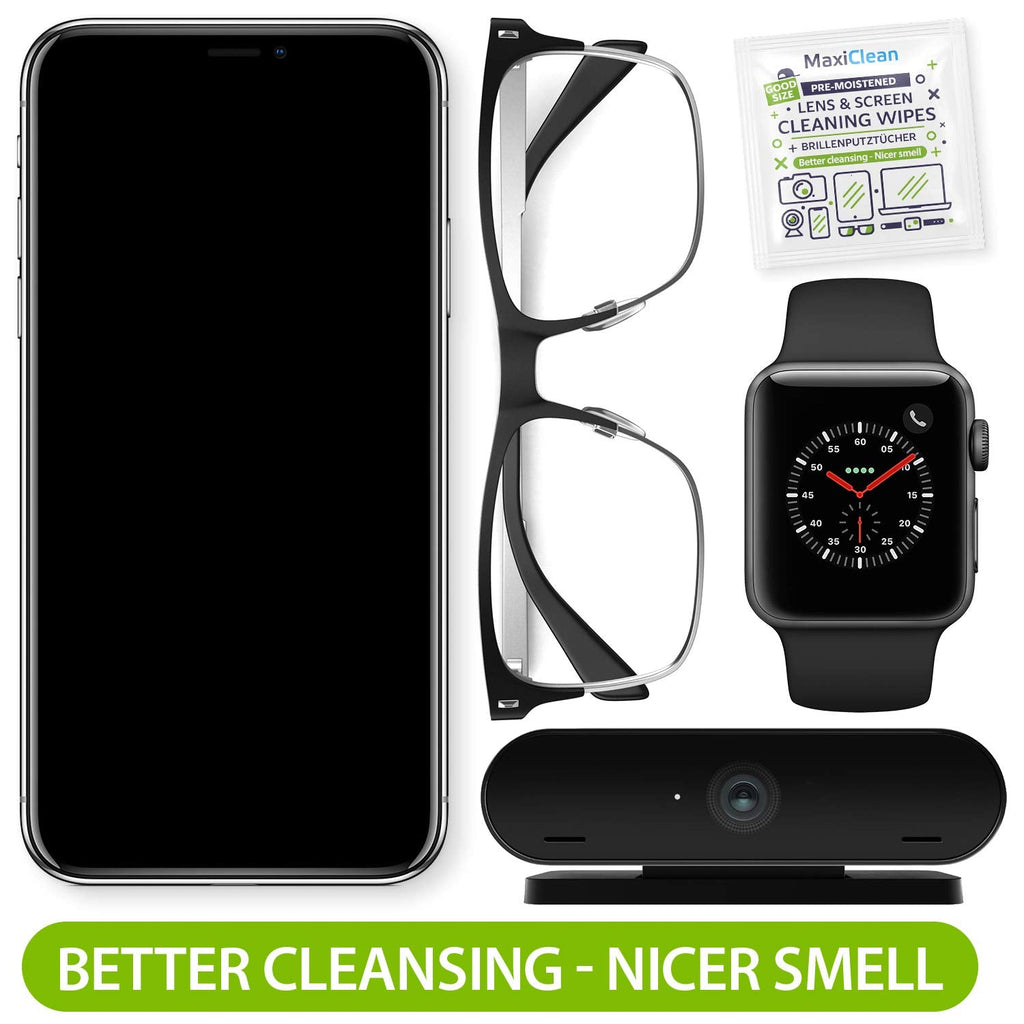 MAXI CLEAN 440 Pack Lens Wipes – Pre-Moistened Eyeglasses & Screens Cleaner